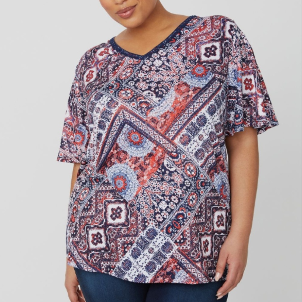 Tapestry Print Top